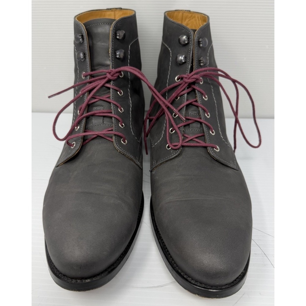 Hockerty Leather Brogue Cap Toe Lace Up Ankle Boots Men's Sz 45 US 11 Spain Gray